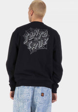 Santa-Cruz Web Crew Sweatshirt black – Vorderansicht