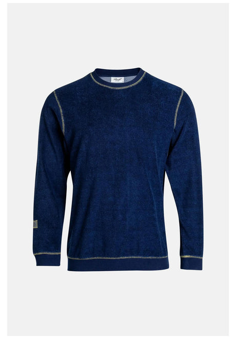Reell Coverstitch Crewneck Sweatshirt indigo – Vorderansicht