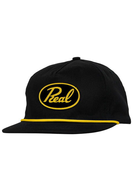 Real Scripted Cap black-yellow – Vorderansicht