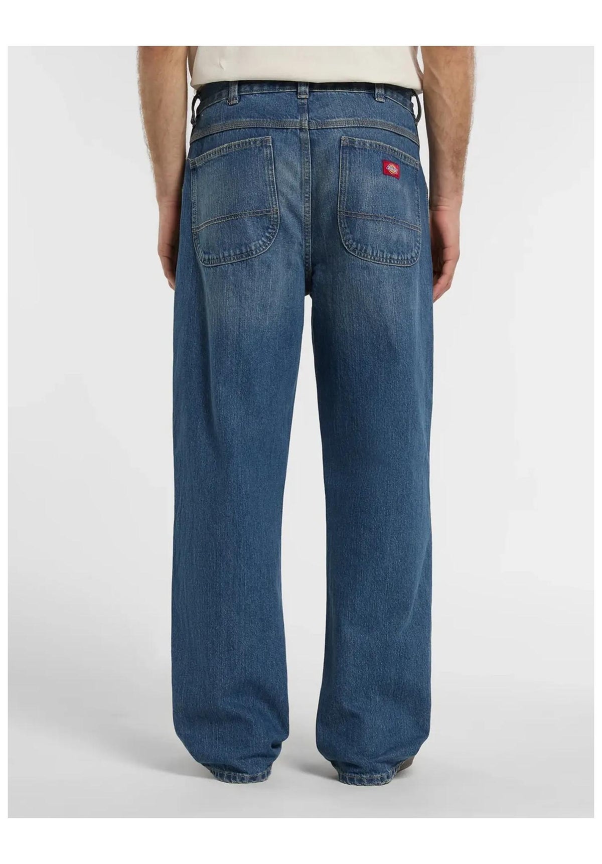 Dickies Springerville Baggy Jeans midblue-fadewash – Rückenansicht