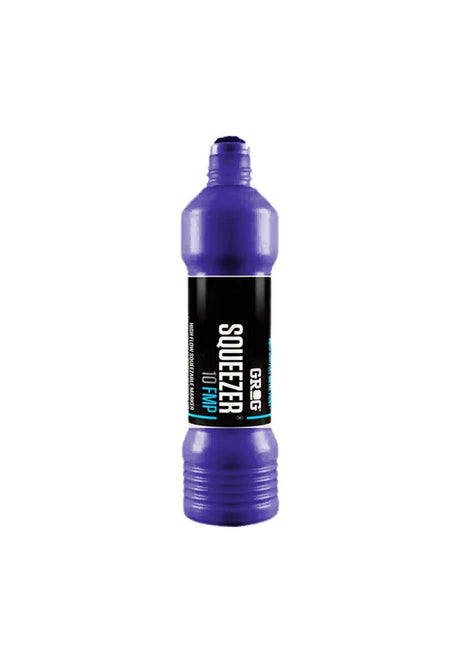Grog High Flow Mini Squeezer Marker 10mm 35ml FMP Sprühdose goldrakepurple – Vorderansicht