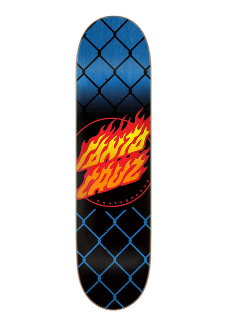 Santa-Cruz Flame Dot Chain Deck black-blue – Vorderansicht
