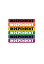 Bar Logo 6 x 1 Sticker black-red Vorderansicht