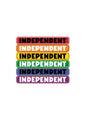 Bar Logo 6 x 1 Sticker white-purple Vorderansicht