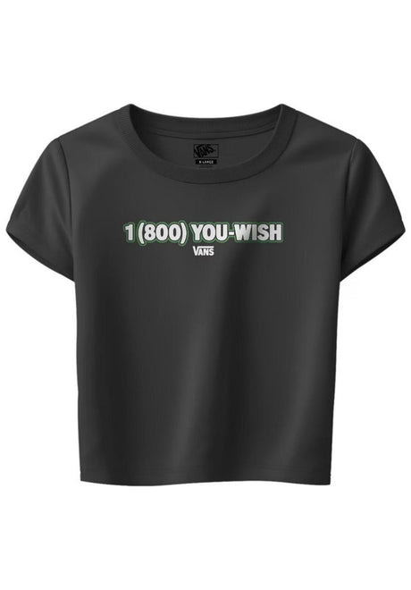 Vans You Wish Baby Tee T-Shirt black – Vorderansicht