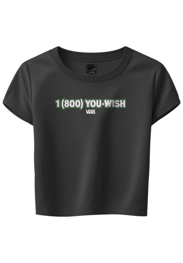 You Wish Baby Tee black Vorderansicht