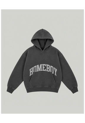 Shy Logo Hood grey-washed Vorderansicht