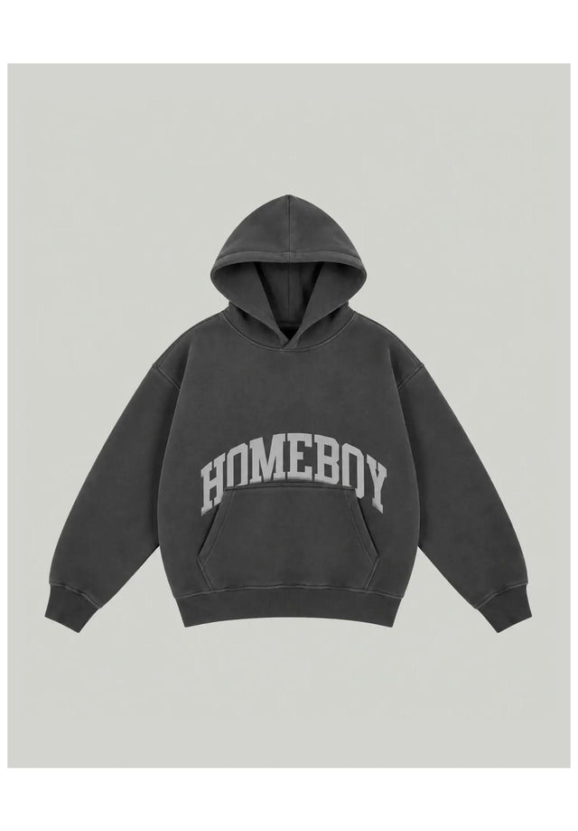 Shy Logo Hood grey-washed Vorderansicht