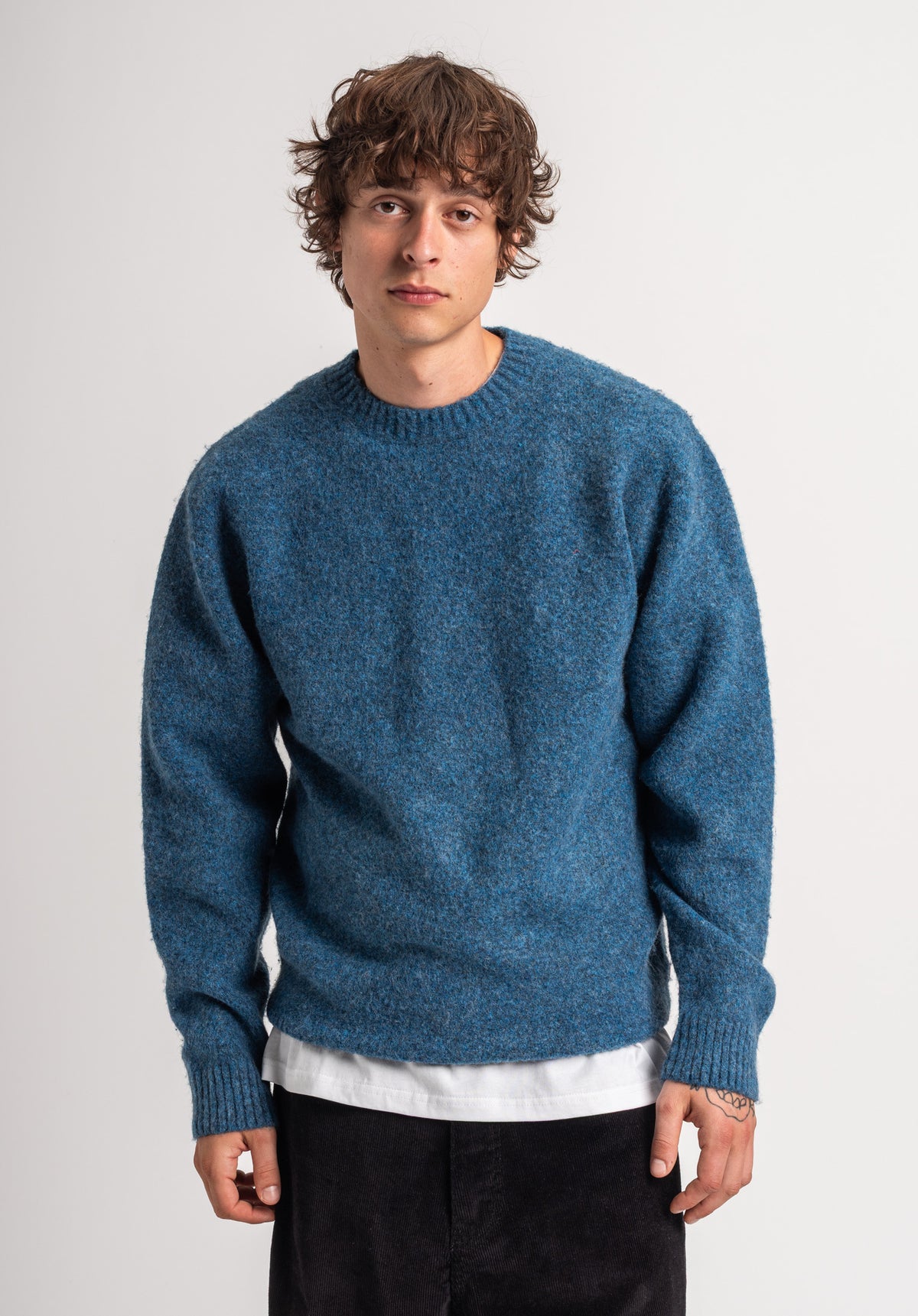 TITUS Lennes Strickpullover navymottled – Rückenansicht