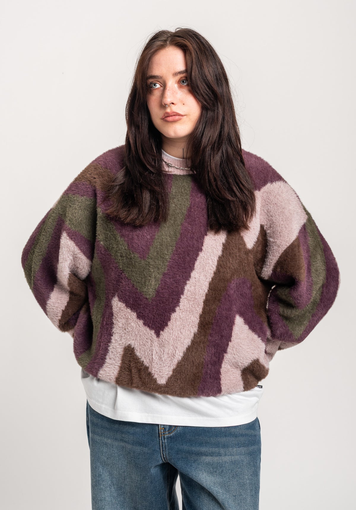 TITUS Marlia Strickpullover darkberry-multi – Rückenansicht