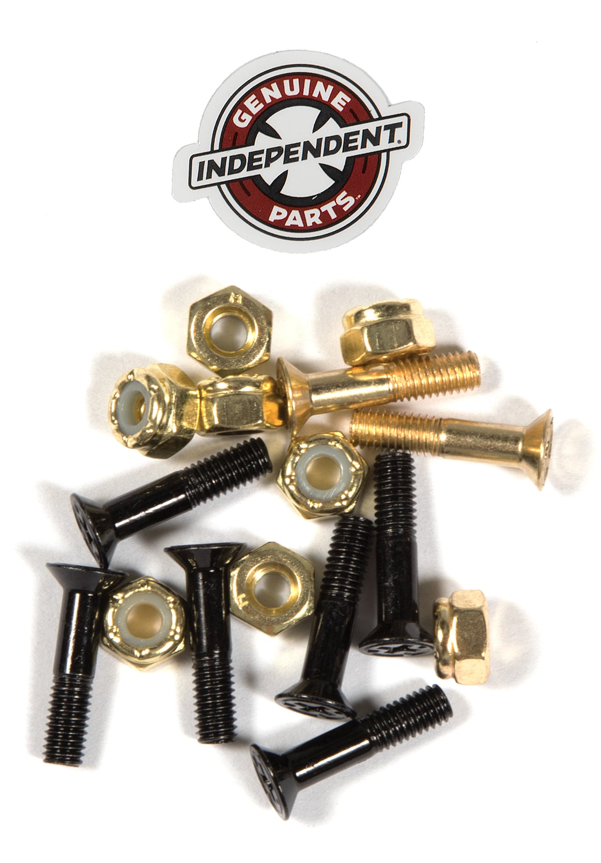 Independent 7/8" Kreuz Montagesatz black-gold – Rückenansicht