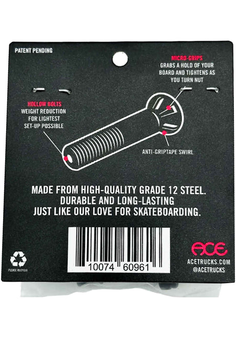 Allen 1 AF1 Hollow Bolts with Grippers black Rueckenansicht
