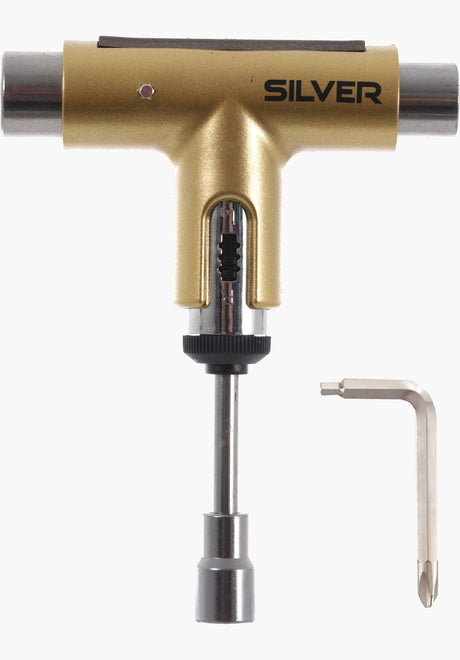 Silver T-Tool Skatetool metallic gold – Vorderansicht