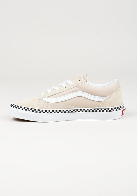 Vans Old Skool Schuh-Kids checkerboard-foxing-frenchoak – Oberansicht