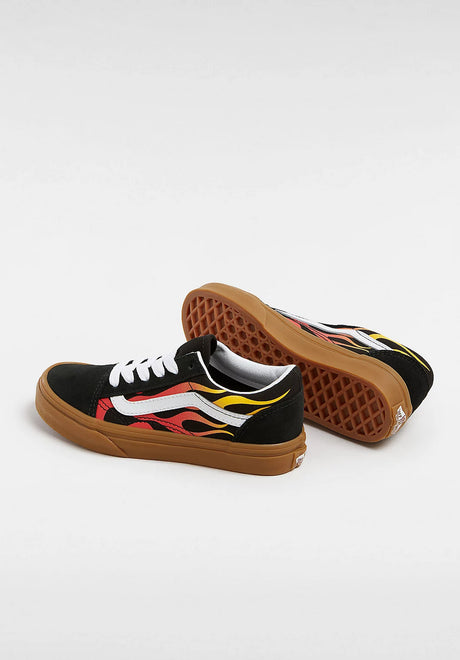 Vans Old Skool Schuh-Kids flame-black-gum – Rückenansicht