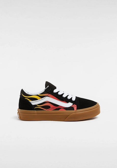 Vans Old Skool Schuh-Kids flame-black-gum – Vorderansicht