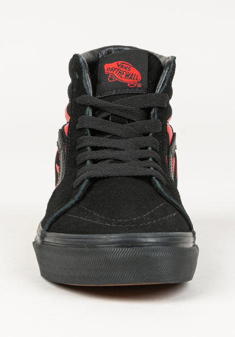 Vans Sk8-Hi Kids Schuh-Kids logo-black-red – Rückenansicht