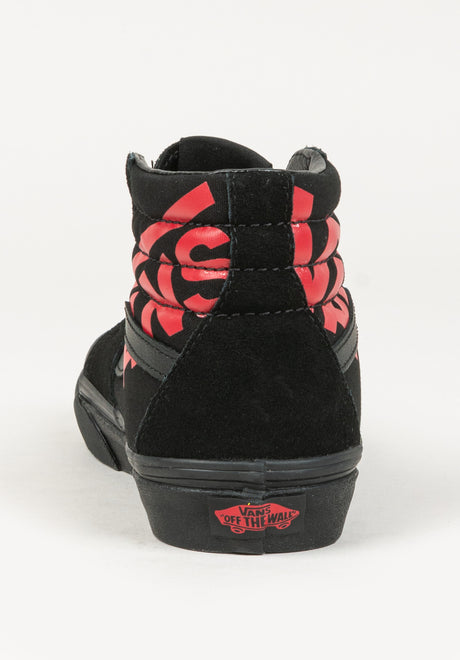 Vans Sk8-Hi Kids Schuh-Kids logo-black-red – Seitenansicht