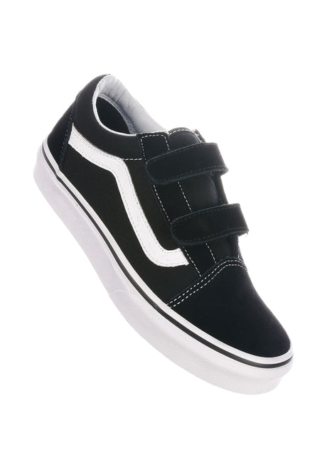 Vans Old Skool V Kids Schuh-Kids black-white – Vorderansicht