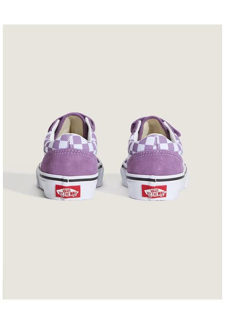 Vans Old Skool V Kids Schuh-Kids colortheory-checkerboard-prismpurple – Detailansicht 1