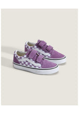 Old Skool V Kids colortheory-checkerboard-prismpurple Rueckenansicht