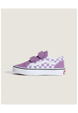 Old Skool V Kids colortheory-checkerboard-prismpurple Vorderansicht