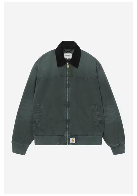 Carhartt WIP OG Santa Fe Jacket Winterjacke raven-blackstonecanvas – Vorderansicht
