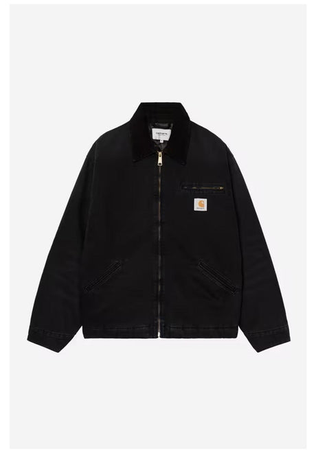 Carhartt WIP OG Detroit Winterjacke black-blackstonewashed – Vorderansicht