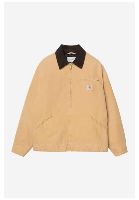 Carhartt WIP OG Detroit Winterjacke dustyH-tobaccostonecanvas – Vorderansicht