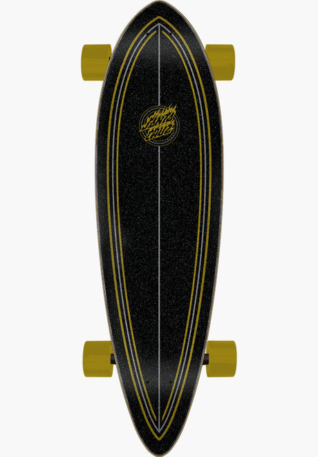 Santa-Cruz Holo Flame Pintail Cruiser-Komplett black – Rückenansicht