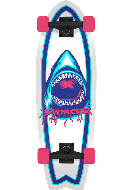 Santa-Cruz Speed Wheels Shark Cruiser-Komplett white – Vorderansicht