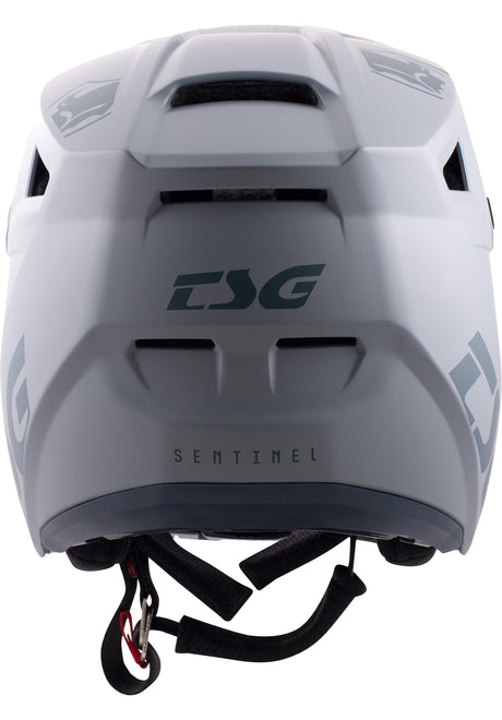 TSG Sentinel Solid Color Fullface-Helm satin grey – Rückenansicht
