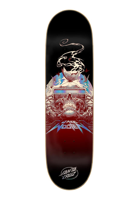 Santa-Cruz Wooten Cyber VX Deck black-red – Vorderansicht
