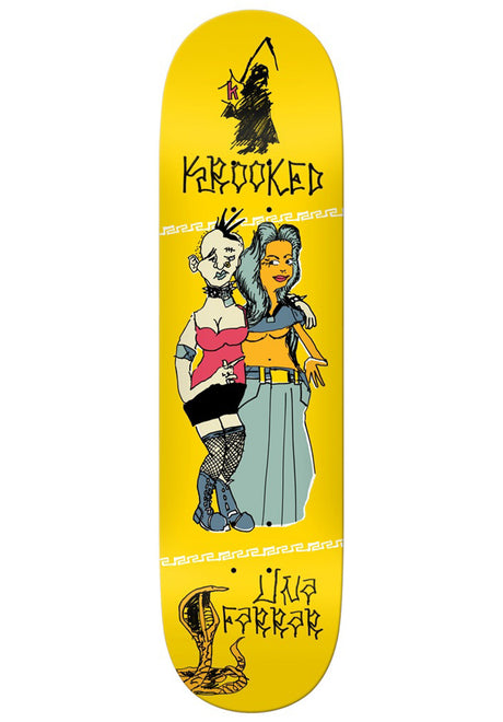 Krooked Farrar Punx True Fit Deck yellow – Vorderansicht
