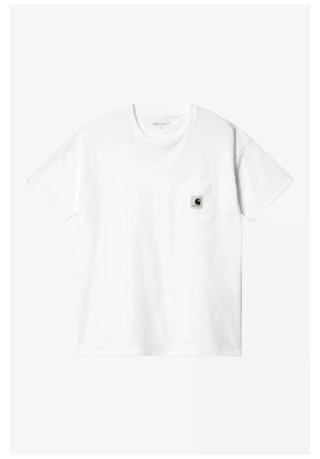 Carhartt WIP W' Pocket T-Shirt white – Vorderansicht