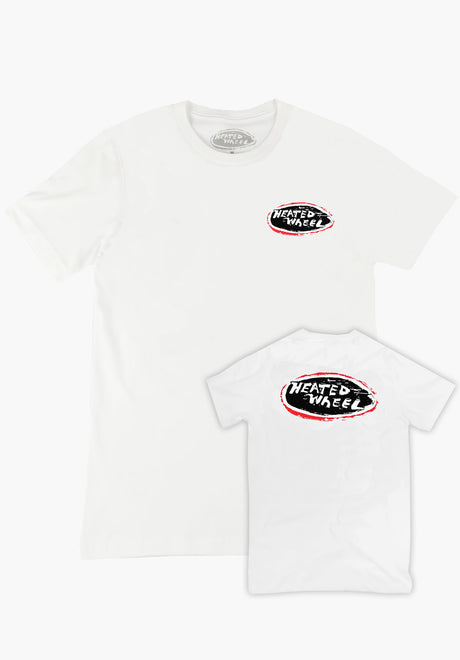 The Heated Wheel Oval T-Shirt white – Vorderansicht