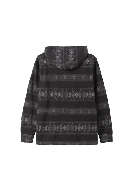 Dark Seas Ginther Hooded Longsleeve black-charcoal – Rückenansicht