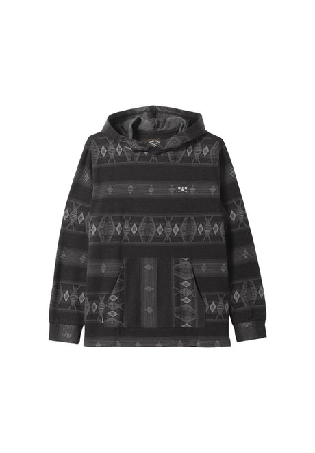 Dark Seas Ginther Hooded Longsleeve black-charcoal – Vorderansicht