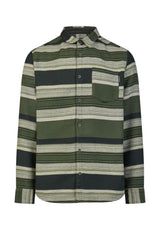 iriedaily Santania Hemd-Langarm black-olive – Vorderansicht
