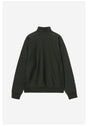 Half Zip American Script raven Vorderansicht