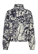 iriedaily Arkta Teddy Troyer Sweatshirt navy-white – Rückenansicht