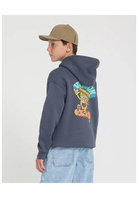 Volcom Watanite Kids Hoodie stormblue – Vorderansicht