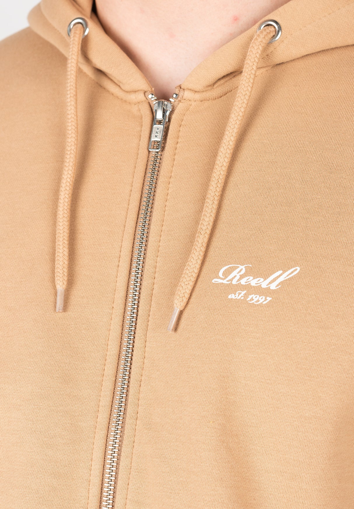 Reell Staple Terry Zip-Hoodie tanbrown – Rückenansicht
