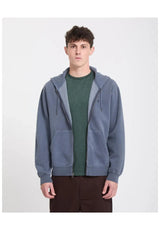 Volcom Single Stone Zip Zip-Hoodie stormblue – Vorderansicht