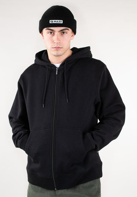 Rules Easy Zip Zip-Hoodie black – Vorderansicht