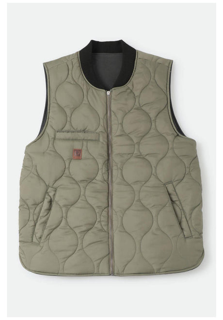 Brixton Builders Abraham Weste black-olive-surplus – Rückenansicht