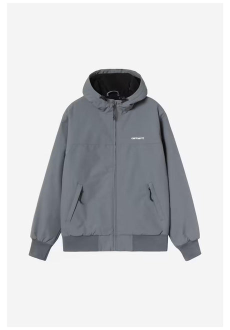 Carhartt WIP Hooded Sail Jacket Winterjacke styx-white – Detailansicht 1