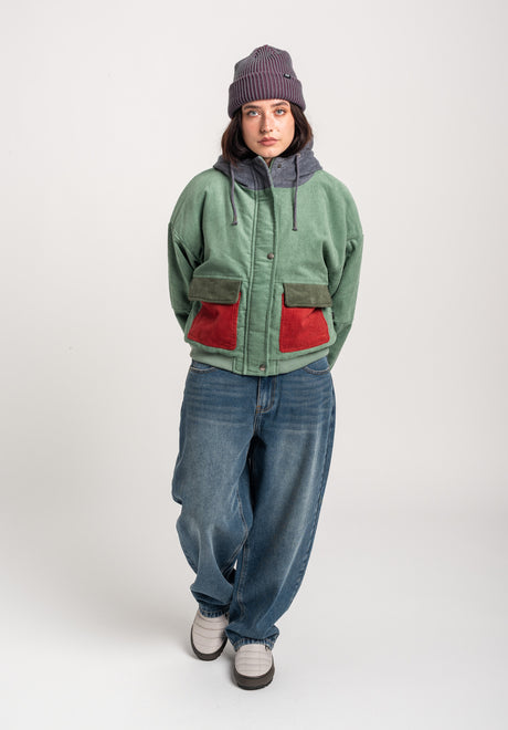 TITUS Meja Winterjacke petrol – Seitenansicht