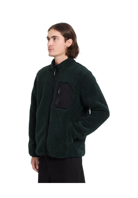 Volcom Muzzer Fuzzar Zip Übergangsjacke scarab – Detailansicht 1