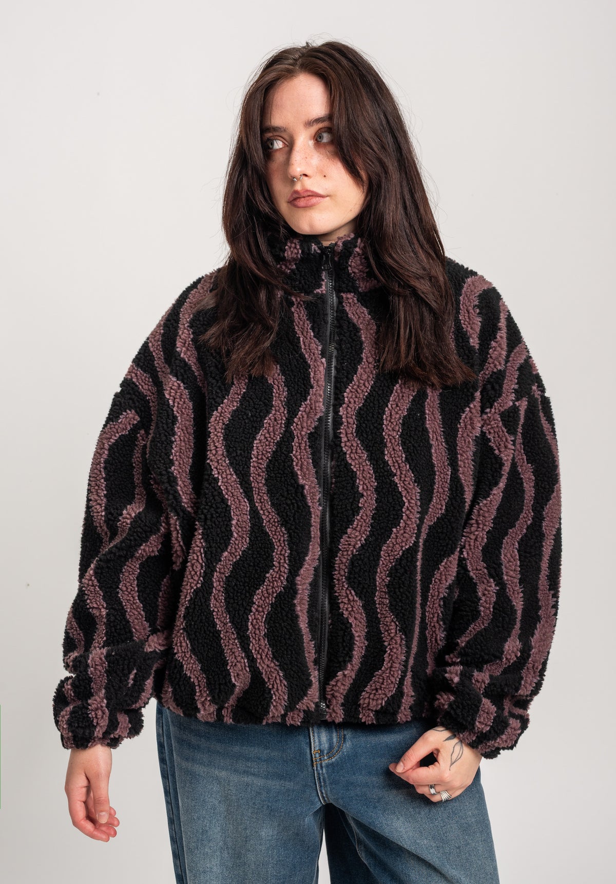 TITUS Nieva Übergangsjacke black-striped – Rückenansicht